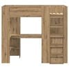 vidaXL Loft Bed Frame with Desk with Storage Artisan Oak 90 x 200 cm