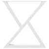 vidaXL Dining Table Legs 2 pcs White 80x(72-73.3) cm Steel