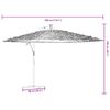 vidaXL Garden Parasol with Steel Pole Green 290x290x238 cm