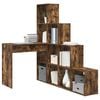 vidaXL Corner Desk Smoked Oak 101.5 x 149.5 x 149.5 cm Engineered Wood