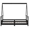 vidaXL Kids Bed Frame Black 80x160 cm Solid Wood Pine