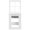 vidaXL Desk with Shelf White 122 x 67 x 145 cm Engineered Wood
