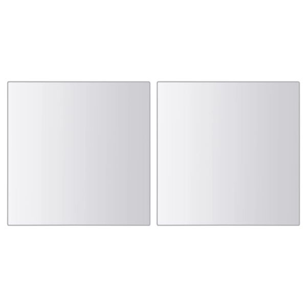 vidaXL 48 pcs Mirror Tiles Square Glass