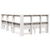 vidaXL Bookcase Bed without Mattress White 135x190 cm Double Solid Wood Pine