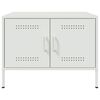 vidaXL Coffee Table White 68x50x50.5 cm Steel