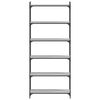 vidaXL Bookcase 6-Tier Grey Sonoma 80x30x188 cm Engineered Wood