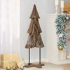 vidaXL Christmas Tree with Stand Brown 121 cm Solid teak wood