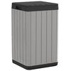 vidaXL Outdoor Garbage Bin Grey 38x38x65 cm PP