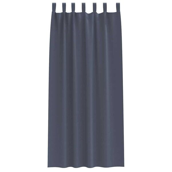 vidaXL Blackout Curtains with Rings 2 pcs Anthracite 260 x 140 cm