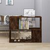 vidaXL Book Cabinet/Room Divider Smoked Oak 80x24x63 cm