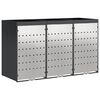 vidaXL Wheelie Bin Storage for 3 Bins Stainless Steel Anthracite
