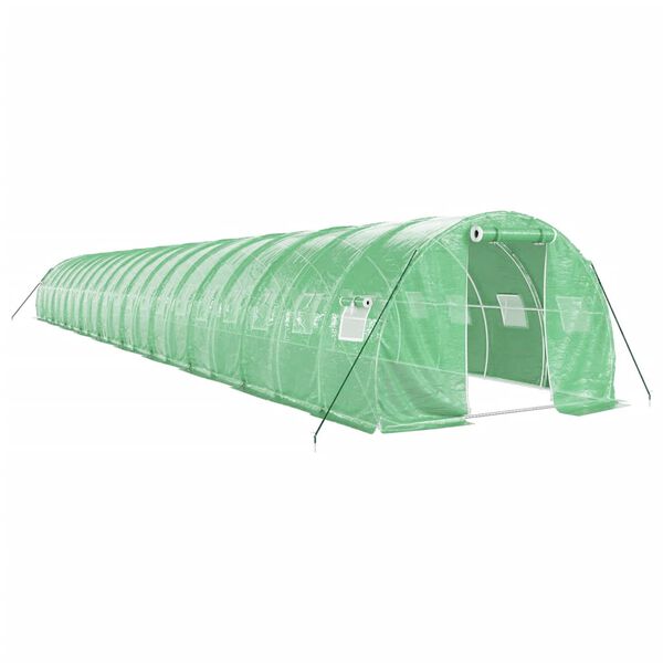 vidaXL Greenhouse with Steel Frame Green 60 m&sup2; 20x3x2 m