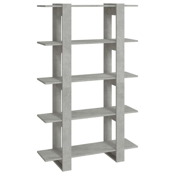 vidaXL Book Cabinet/Room Divider Concrete Grey 100x30x160 cm