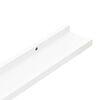 vidaXL Picture Frame Ledge Shelves 2 pcs White 80x9x3 cm MDF