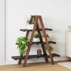 vidaXL Folding Rack Brown 79.5 x 35 x 112 cm Solid Reclaim Wood