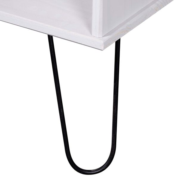 vidaXL Coffee Table New York White and Light Wood Solid Pine Wood