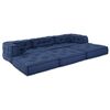 vidaXL Modular Sofa 3 pcs Indigo Fabric