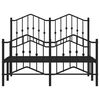 vidaXL Metal Bed Frame without Mattress with Footboard&nbsp;Black 120x200cm
