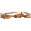 vidaXL Outdoor Sofa Set 9 pcs Natural Solid Acacia Wood