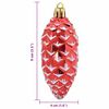 vidaXL Christmas Pine Cone Ball 40 pcs Red