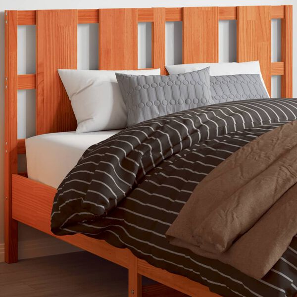 vidaXL Headboard Wax Brown 135 cm Solid Wood Pine