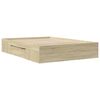 vidaXL Bed Frame without Mattress Sonoma Oak 120x190 cm Small Double Engineered Wood