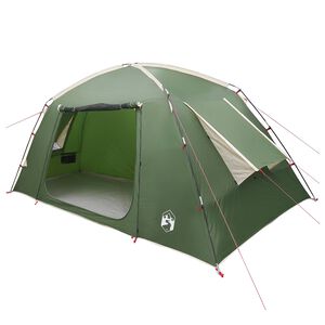 vidaXL Cabin Tent 6-Person Green Polyester