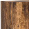 vidaXL TV Wall Cabinet with LED Lights Smoked Oak 40.5x35x80 cm