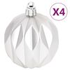vidaXL 70 Piece Christmas Bauble Set Silver and White