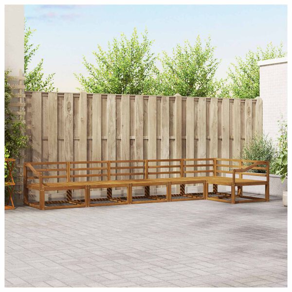 vidaXL Outdoor Sofa Set 6 pcs Natural Solid Acacia Wood
