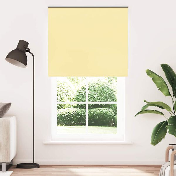 vidaXL Roller Blind Blackout Yellow 140x210 cm Fabric Width 136.6 cm Polyester