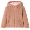 vidaXL Kids'Hooded Jacket Teddy Faux Fur Light Cognac 104