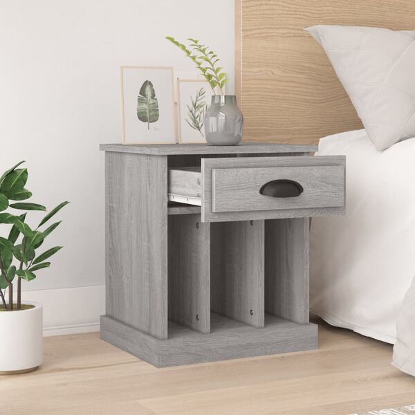 vidaXL Bedside Cabinets 2 pcs Grey Sonoma 43x36x50 cm
