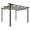 vidaXL Garden Gazebo | Cream | Powder-coated steel | 3x3 meters