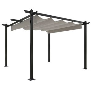 vidaXL Garden Gazebo | Cream | Powder-coated steel | 3x3 meters