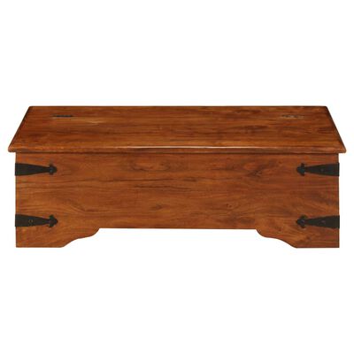vidaXL Coffee Table Solid Acacia Wood Honey Finish 110x55x35 cm