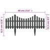 vidaXL Lawn Edgings 17 pcs Anthracite 10 m PP