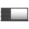 vidaXL Bathroom Mirror Grey 90x10.5x45 cm Engineered Wood