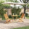 vidaXL Folding Bistro Set Folding 3 pcs Brown Solid Acacia Wood
