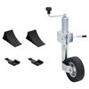 vidaXL Trailer Jack Wheel 60 mm with Split Clamp and Wheel Chocks