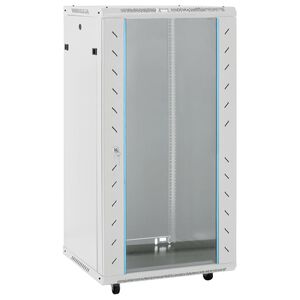 vidaXL Network Cabinet with Storage Grey 600 x 600 x 1200 mm Steel