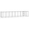 vidaXL Outdoor Dog Kennel Steel 21.78 m²