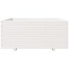 vidaXL Garden Planter White 110x110x49.5 cm Solid Wood Pine