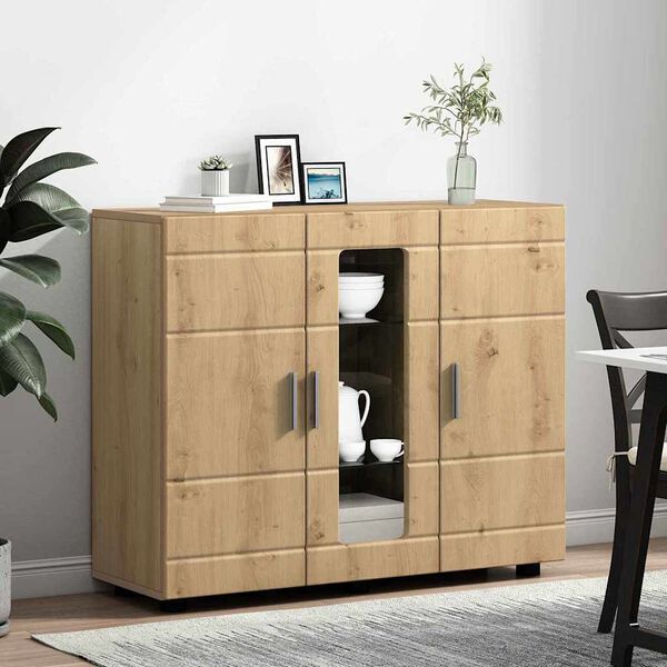 vidaXL Sideboard Artisan oak 55.5 x 29 x 100 cm Engineered Wood