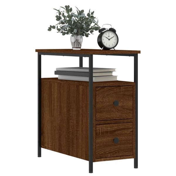 vidaXL Bedside Cabinets 2 pcs Brown Oak 30x60x60 cm Engineered Wood