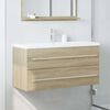 vidaXL Sink Cabinet Sonoma Oak 100x38.5x48 cm Engineered Wood