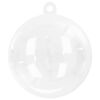 vidaXL Christmas Bauble Set 200 pcs Transparent Ø 5 cm Plastic