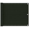vidaXL Balcony Screen Dark Green 75x400 cm HDPE