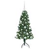 vidaXL Corner Artificial Christmas Tree Green 120 cm PVC and Metal