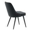 Venture Home Dining Chairs 2 pcs Velvet Deluxe Polyester Black